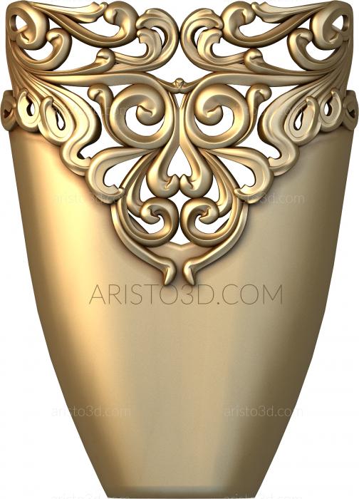Tall vase. Free examples of 3d stl models (Tall vase. Download free 3d model for cnc - USVZ_0029) 3D